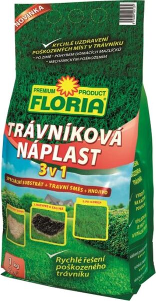 AGRO FLORIA Trávníková náplast 3 v 1 - 1 kg