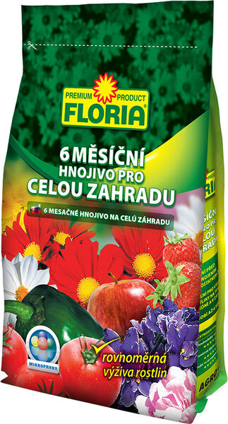 AGRO FLORIA 6 Měsíční hnojivo pro celou zahradu 500 g